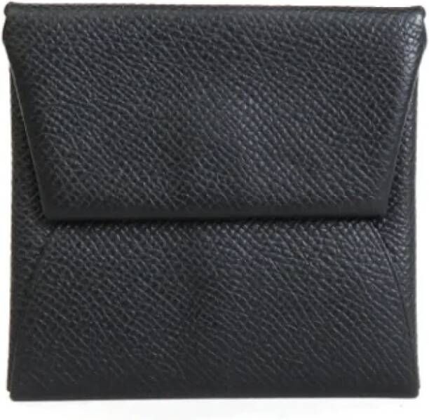 Hermès Vintage Pre-owned Leather wallets Zwart Dames