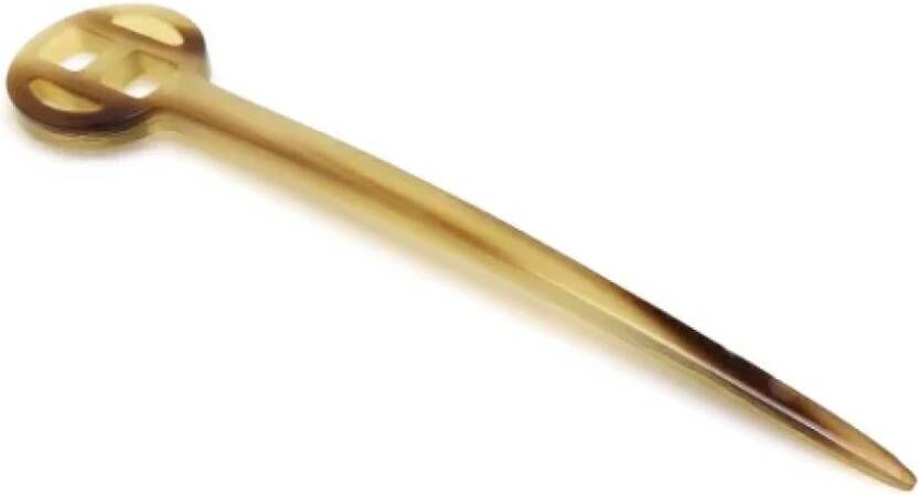 Hermès Vintage Pre-owned Metal hair-accessories Bruin Dames