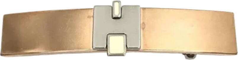 Hermès Vintage Pre-owned Metal hair-accessories Yellow Dames