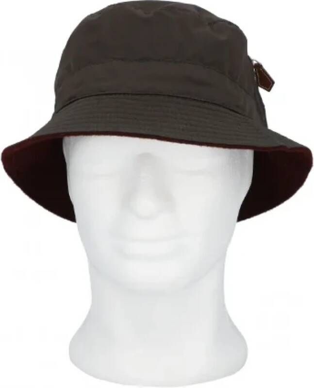 Hermès Vintage Pre-owned Nylon hats Bruin Unisex
