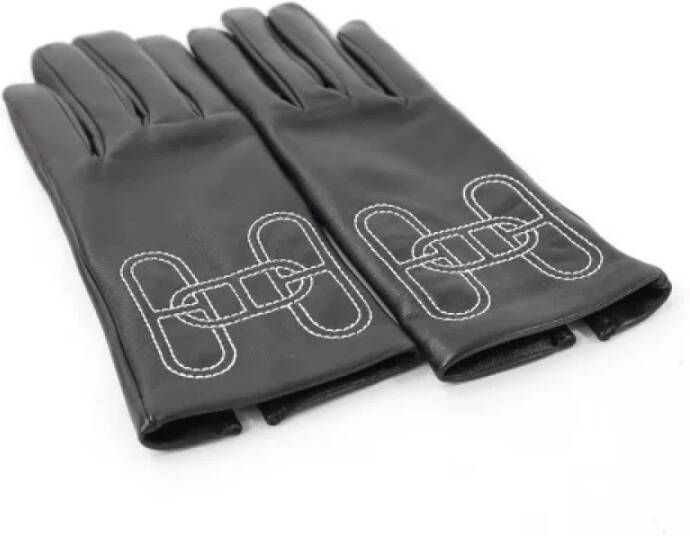 Hermès Vintage Pre-owned Silk gloves Zwart Dames