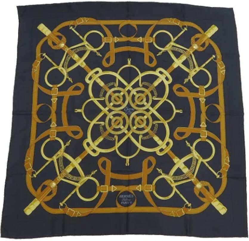 Hermès Vintage Pre-owned Silk scarves Black Dames