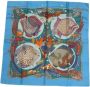 Hermès Vintage Pre-owned Silk scarves Blauw Dames - Thumbnail 1