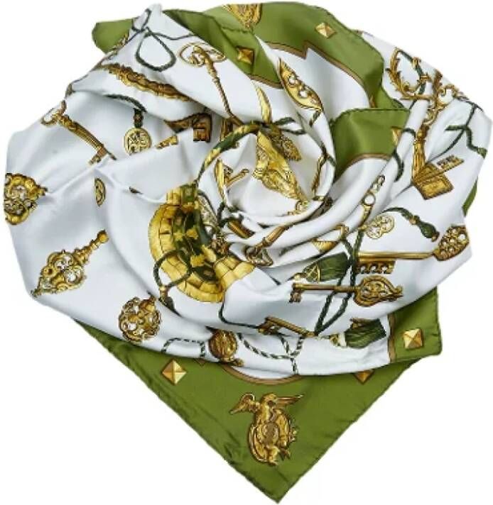 Hermès Vintage Pre-owned Silk scarves Groen Dames