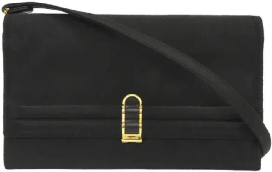 Hermès Vintage Pre-owned Suede crossbody-bags Zwart Dames