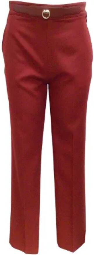 Hermès Vintage Pre-owned Wool bottoms Rood Dames