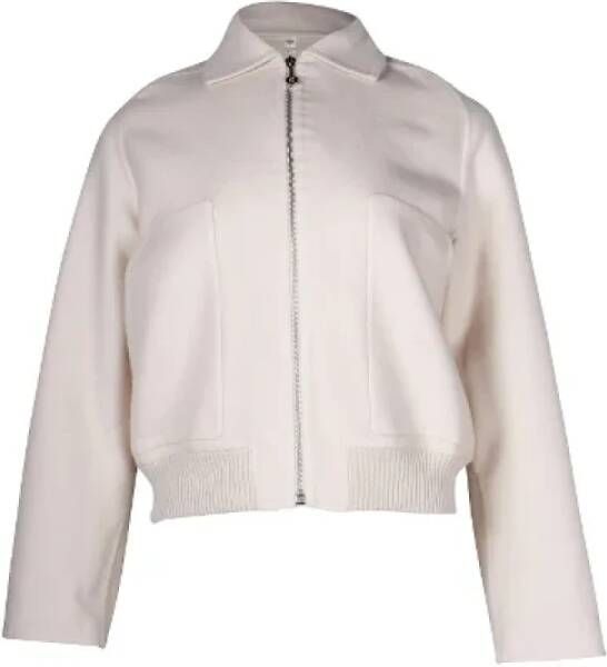 Hermès Vintage Pre-owned Wool outerwear White Dames