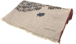 Hermès Vintage Pre-owned Wool scarves Beige Dames