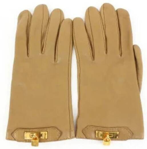 Hermès Vintage Tweedehands accessoire Beige Dames