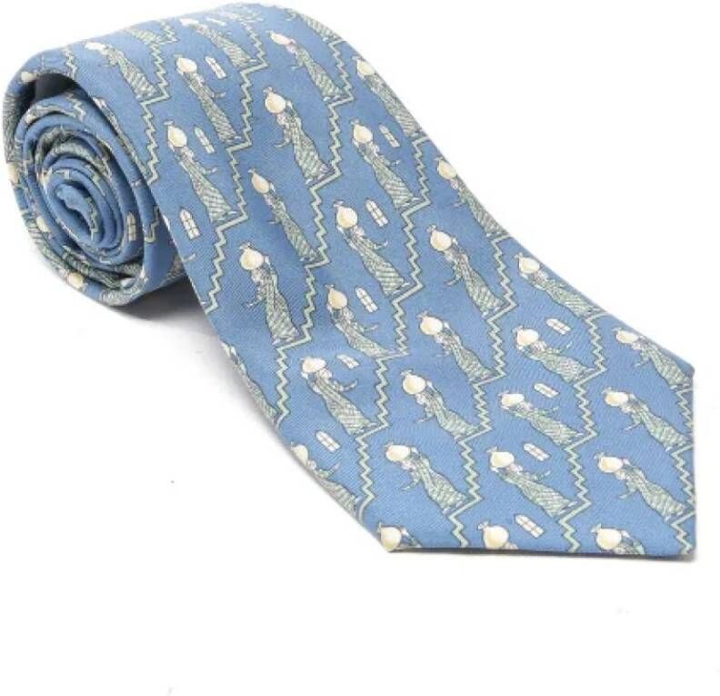 Hermès Vintage Tweedehands accessoire Blauw Dames