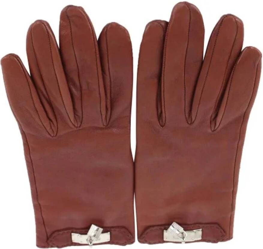 Hermès Vintage Tweedehands accessoire Bruin Dames