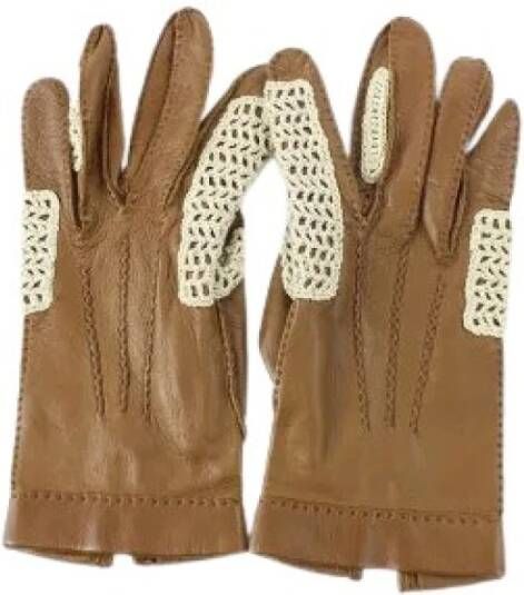 Hermès Vintage Tweedehands accessoire Bruin Dames