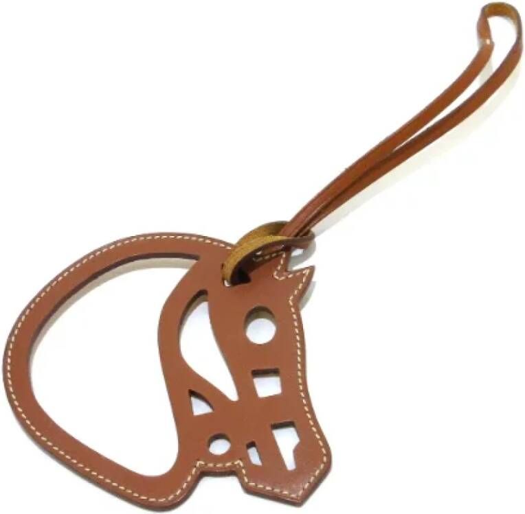 Hermès Vintage Tweedehands accessoire Bruin Dames