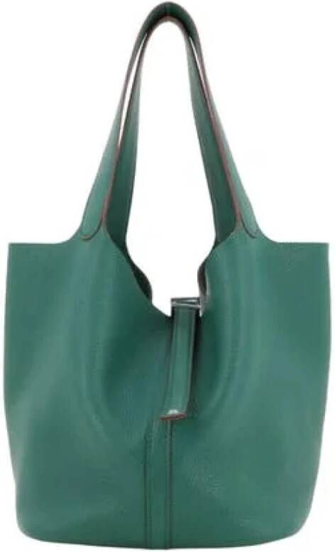 Hermès Vintage Tweedehands draagtas Groen Dames