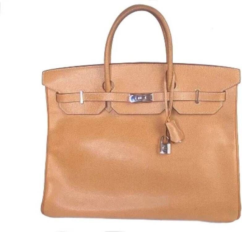 Hermès Vintage Tweedehands handtas Bruin Dames