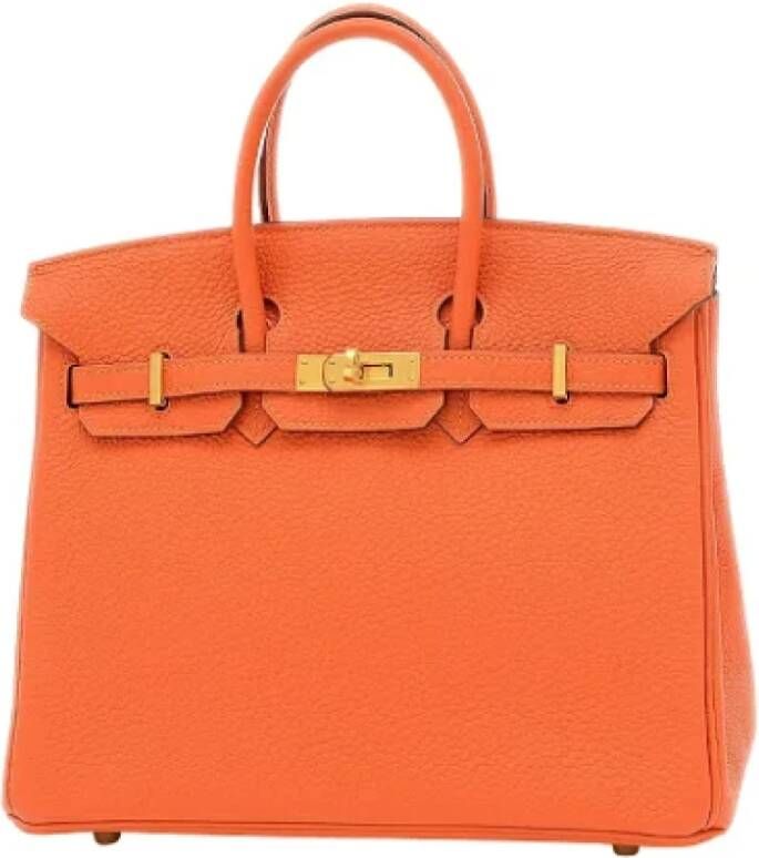 Hermès Vintage Tweedehands handtas Oranje Dames