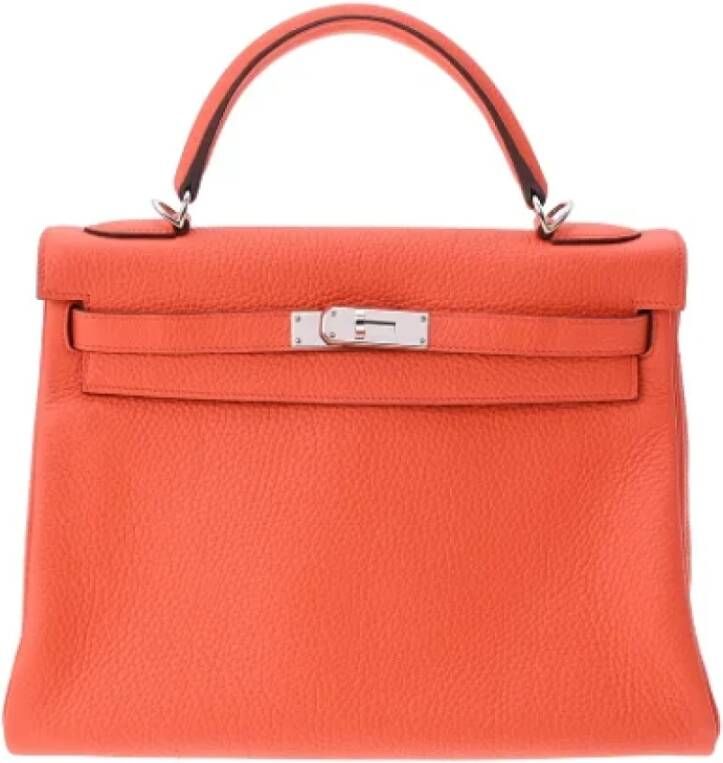 Hermès Vintage Tweedehands handtas Oranje Dames