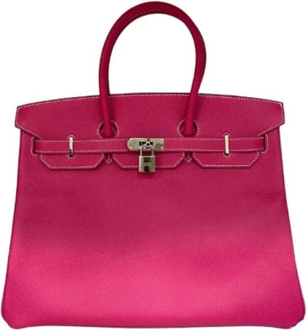 Hermès Vintage Tweedehands handtas Roze Dames