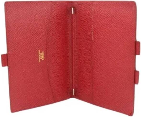 Hermès Vintage Tweedehands portemonnees Rood Dames