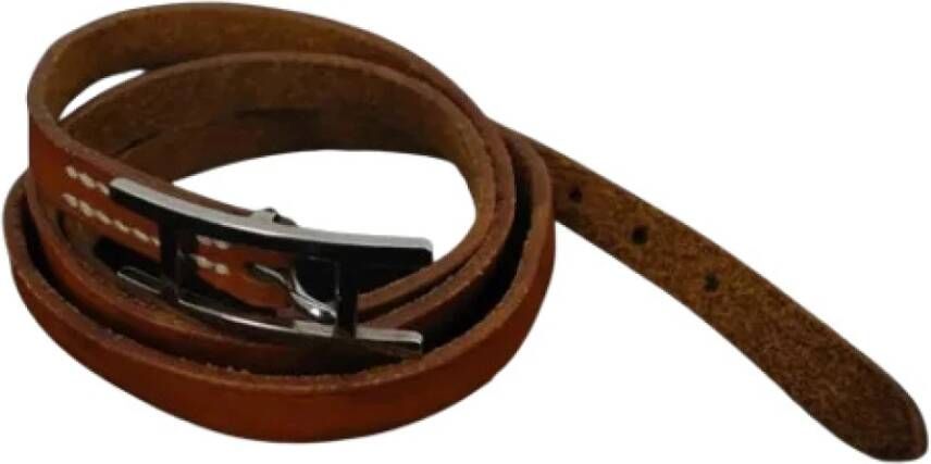 Hermès Vintage Tweedehands riem Bruin Dames