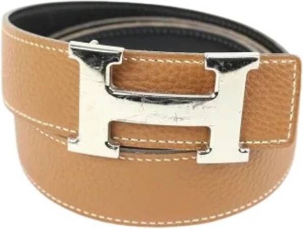 Hermès Vintage Tweedehands riem Bruin Dames