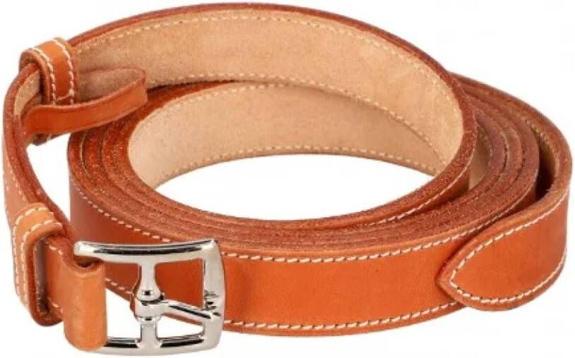 Hermès Vintage Tweedehands riem Bruin Dames