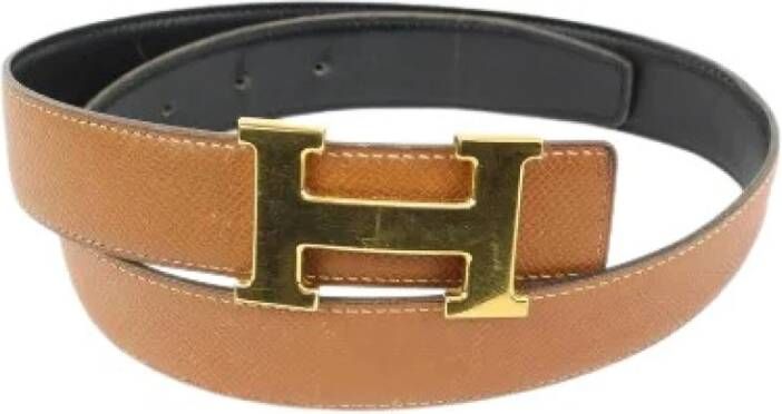 Hermès Vintage Tweedehands riem Bruin Dames