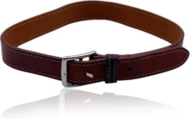 Hermès Vintage Tweedehands riem Bruin Heren