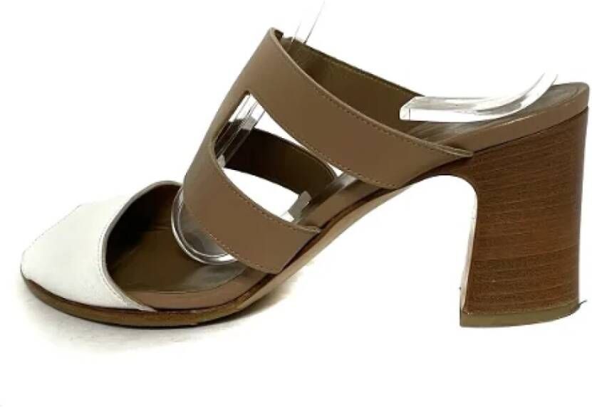 Hermès Vintage Tweedehands sandalen Bruin Dames