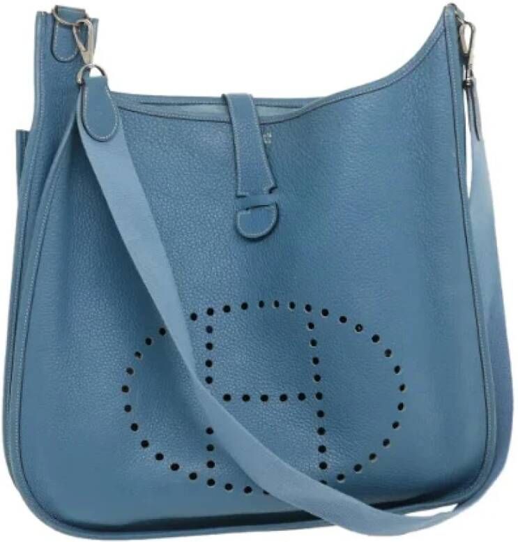 Hermès Vintage Tweedehands schoudertas Blauw Dames