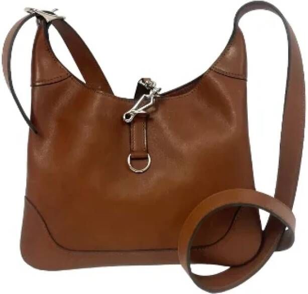 Hermès Vintage Tweedehands schoudertas Bruin Dames