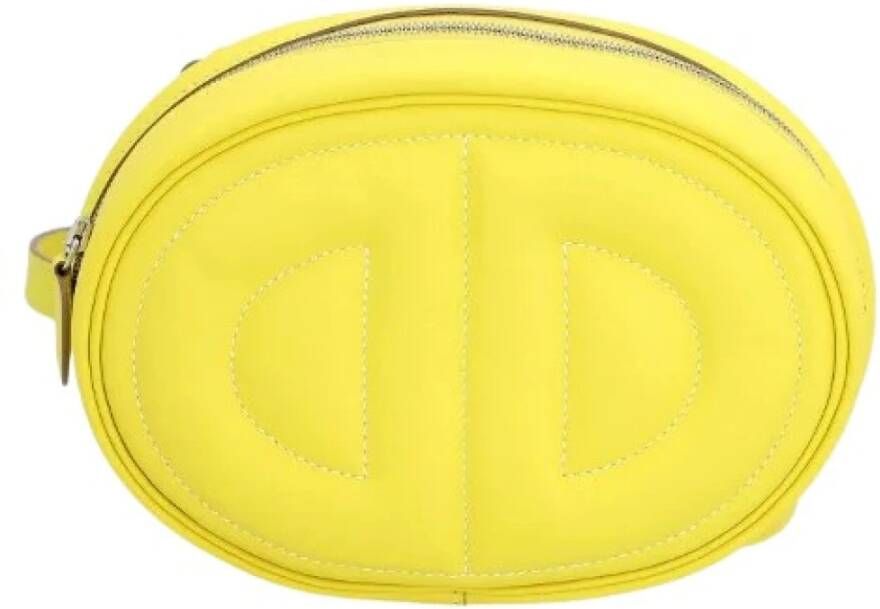 Hermès Vintage Tweedehands schoudertas Yellow Dames