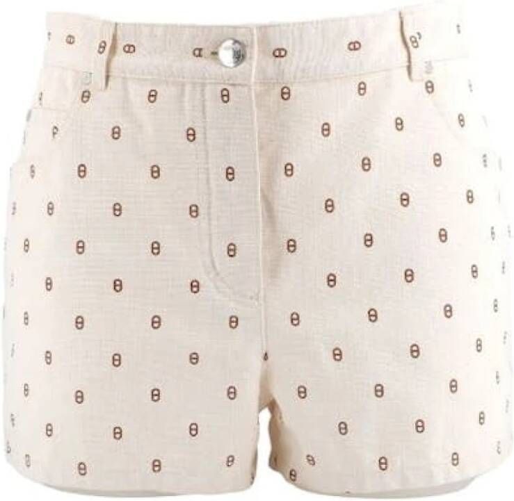 Hermès Vintage Tweedehands shorts Beige Dames
