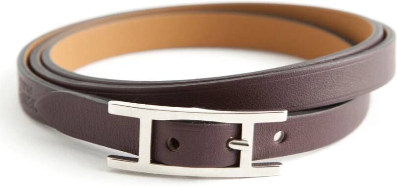 Hermès Vintage Tweedehands sieraden Bruin Dames