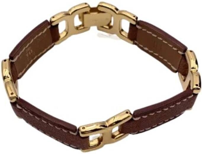Hermès Vintage Tweedehands sieraden Bruin Dames