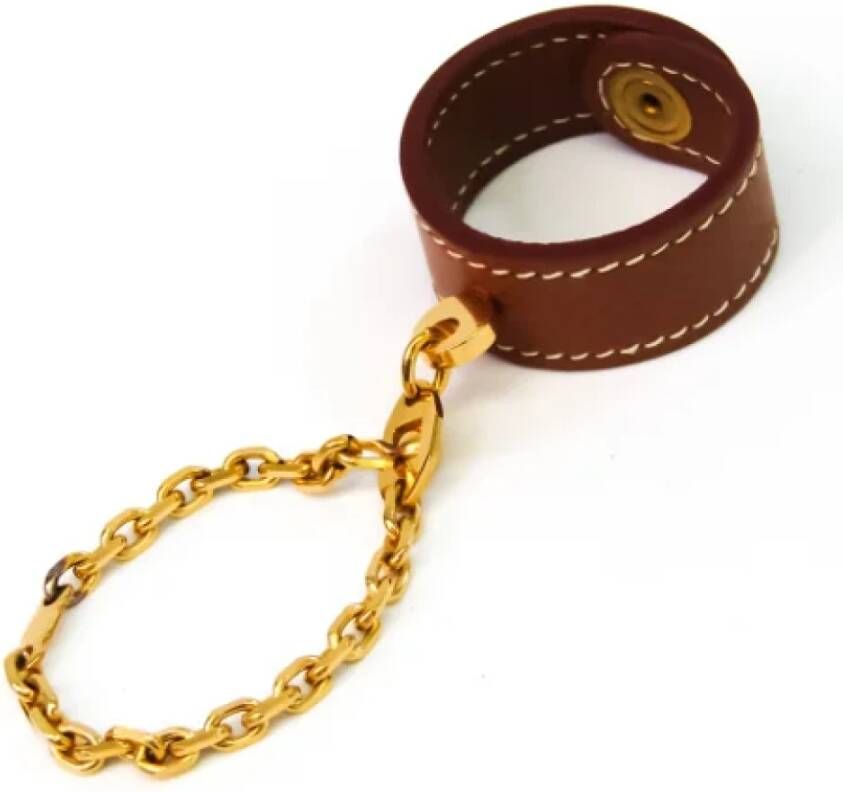 Hermès Vintage Tweedehands sieraden Bruin Dames
