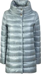 Herno Amelia ultralight down jacket with particular funnel neck Blauw Dames
