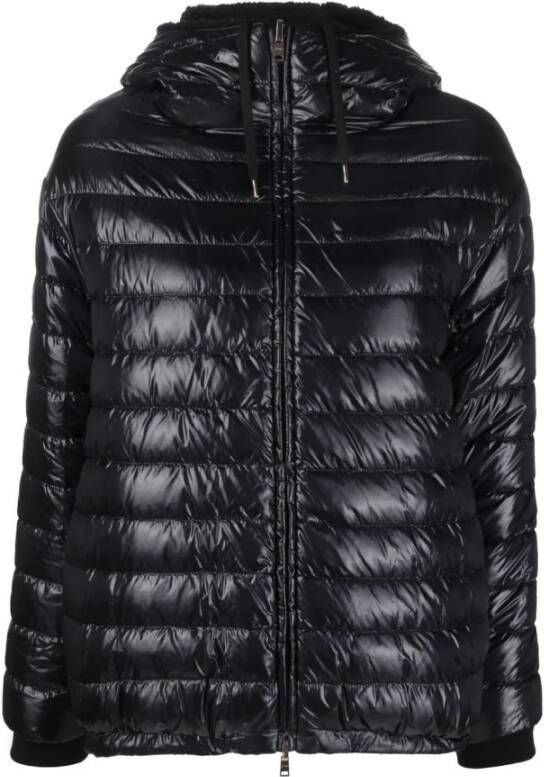Herno bedekt zwart Black Dames