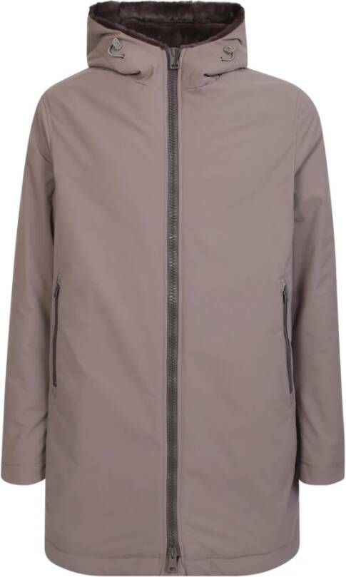 Herno Beige Driekwart Jassen voor Heren Beige Heren