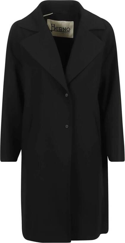 Herno Single-Breasted Coats Zwart Dames