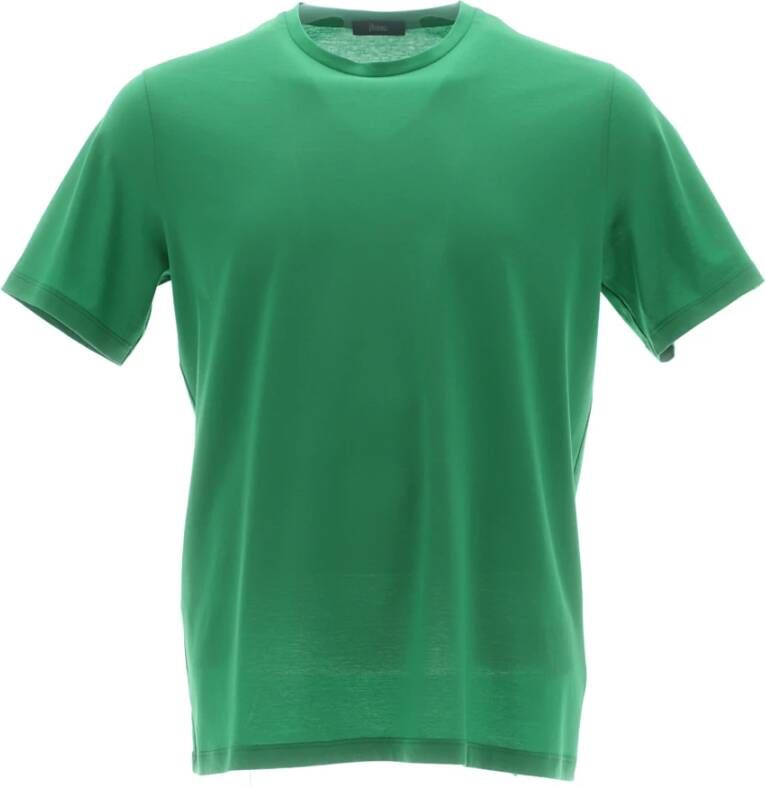 Herno Crepe T-Shirt Groen Green Heren