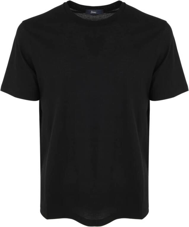 Herno Crepe T-Shirt Zwart Heren