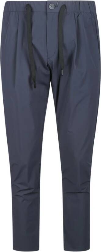 Herno Cropped Trousers Blauw Heren