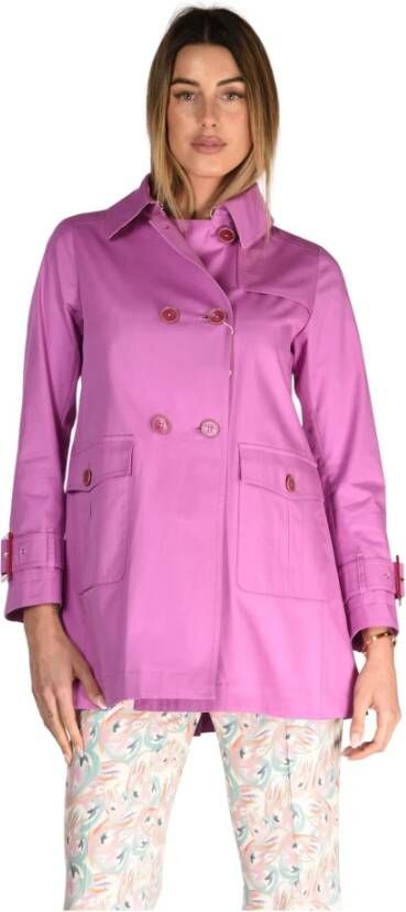 Herno Double-Breasted Coats Roze Dames
