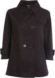 Herno Double-Breasted Trench Blauw Dames