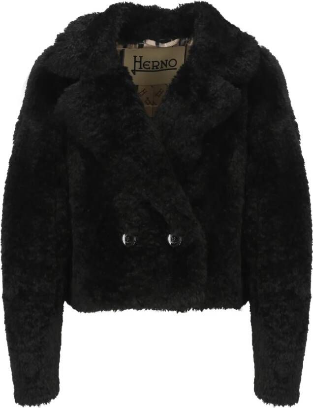 Herno Faux Fur & Shearling Jackets Zwart Dames