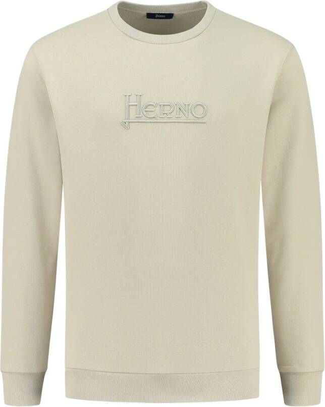 Herno Sweatshirt Klassiek Model Beige Heren
