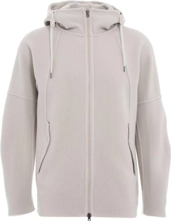 Herno Grijze Wol Jas voor Heren Blijf Warm en Stijlvol White Heren