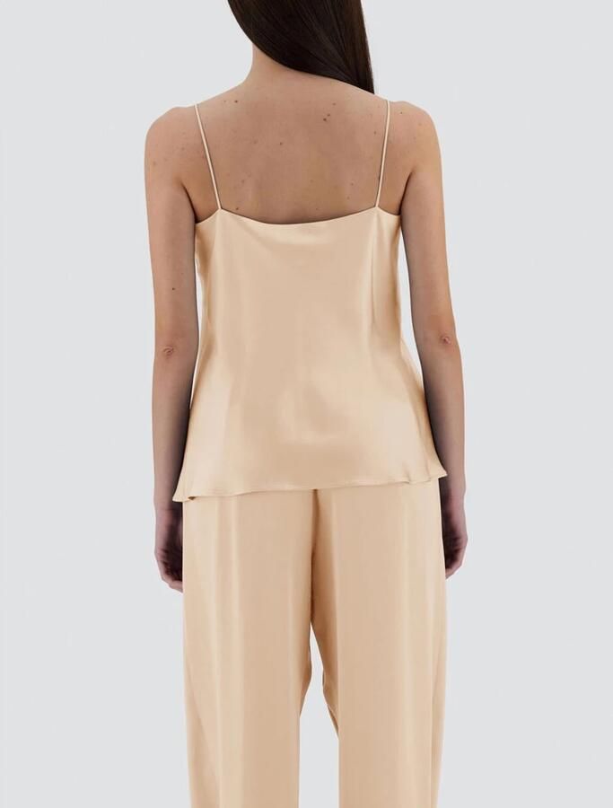 Herno Top met Vierkante Halslijn en Satijnen Effect Beige Dames - Foto 3