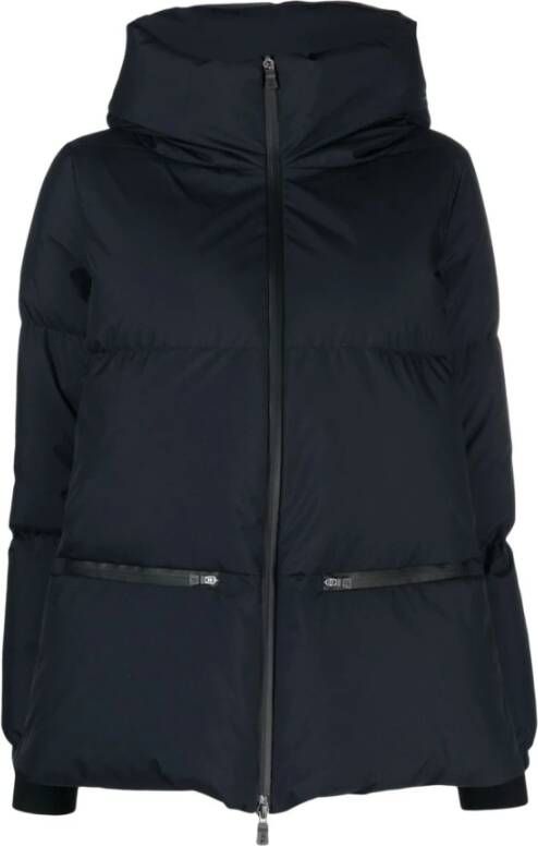 Herno Korte Blauwe Donsjas voor Dames Blauw Dames